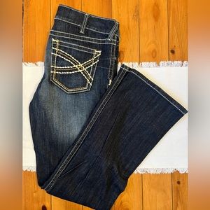 Ariat Womens REAL jeans. 33 Long, low rise boot cut